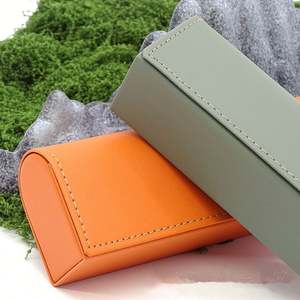 Estuche Rígido de Cuero PU para Gafas, Caja de Almacenamiento de Gafas de Sol Coloridas, con Logotipo Personalizado al por Mayor para Hombres y Mujeres - Product Image 3