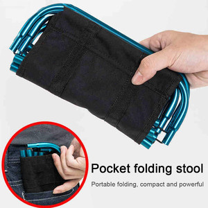 Outdoor Aluminium Alloy <b>Portable</b> Folding Picnic Camping <b>Stool</b> MIni Storage Fishing Chair Ultralight Furniture - Product Image 2