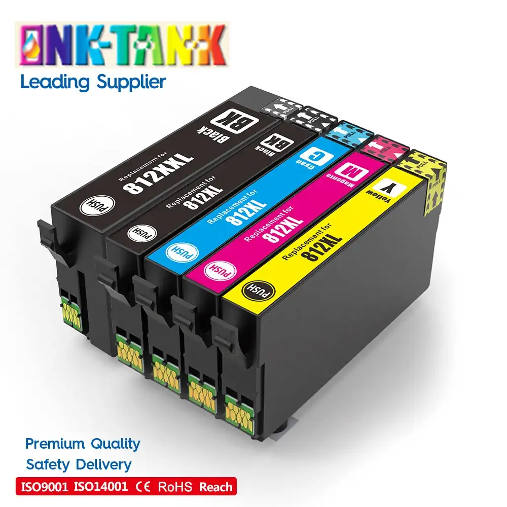 Tinta-TANK 812 XL T812 812XL T812XL T812XL T812XXL 812XXL Warna Premium InkJet IJ Tinta InkJet Kompatibel untuk Epson WF-4830 Printer