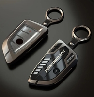 Coque de clé de voiture en alliage de zinc et fibre de carbone pour BMW F20 F30 F34 E60 E90 F10 E34 E36 G30 F15 F16 Séries 1 3 5 7 X5 X3, accessoires