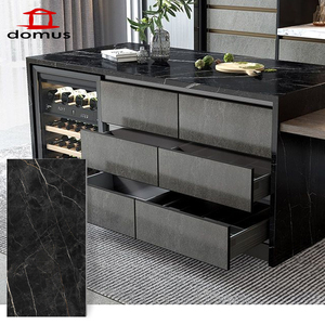 Lastra Grande in Porcellana Effetto <span class=keywords><strong>Marmo</strong></span> Nero e <span class=keywords><strong>Bianco</strong></span> di Alta Qualità 1600*3200*6mm, Finitura Opaca, per Pareti di <span class=keywords><strong>Cucina</strong></span> Moderne - Product Image 2