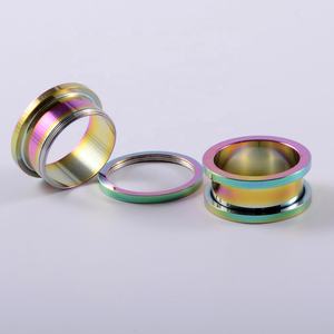 Grosir 1.6-22mm baja tahan karat tebal telinga terowongan perpanjangan secara eksternal berulir tubuh tindik perhiasan bedah Baja Batu - Product Image 6