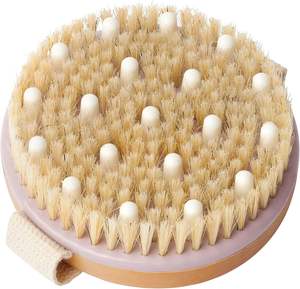 Brosse exfoliante en sisal 100 % naturelle et végane, manche en bambou, pour douche et bain à sec, vente en gros usine - Product Image 2