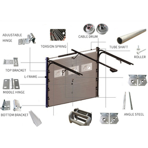 Vente en gros de portes de <span class=keywords><strong>garage</strong></span> sectionnelles modernes contemporaines en acier aluminium étanche résidentiel pour maisons Vente en gros - Product Image 2