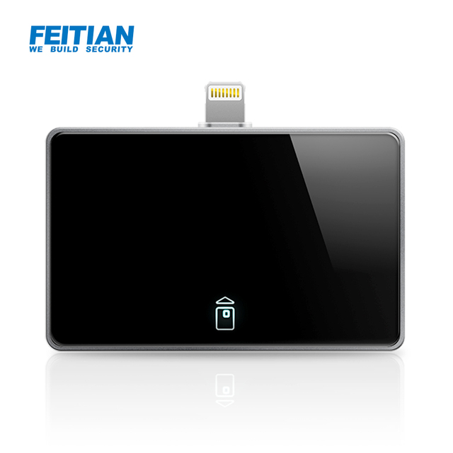 Feitian Mobile Dongle for IOS Smart Card Reader  Writer IR301-C56 MFi Certified with for Interface and Metal+ABS+PC Material