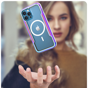 Custodia Magnetica di Lusso per <span class=keywords><strong>iPhone</strong></span> 15 Pro Max, Custodia Magnetica Resistente per <span class=keywords><strong>iPhone</strong></span> 14, Custodia Protettiva in Metallo Trasparente Testata per Cadute per <span class=keywords><strong>iPhone</strong></span> 13/12 - Product Image 6