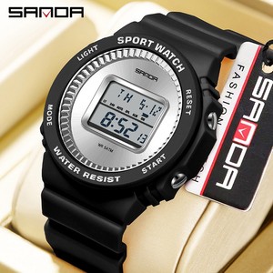 Montre numérique sportive multifonctionnelle unisexe SANDA 2204, étanche avec compte à rebours, mode veille et affichage lumineux - Product Image 2