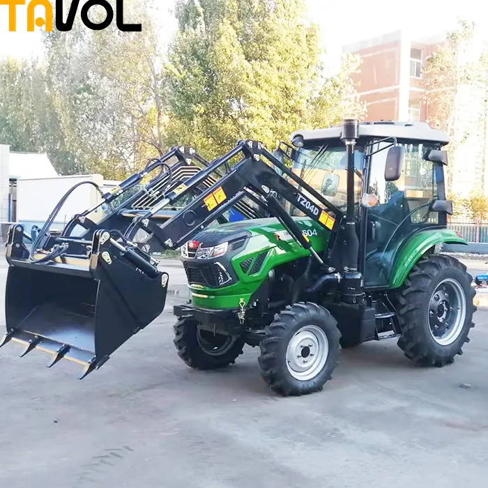 CE approvato 30hp 50hp 55 hp 4WD trattore 554 modello caricatore frontale TZ04D escavatore a cucchiaia rovescia LW6