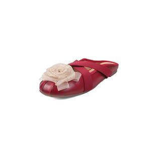 Sandalias de Mujer con Diseño de Flores Grandes en Forma de Cruz, Pliegues, de Piel Genuina, Cómodas, Duraderas y Casuales - Product Image 1