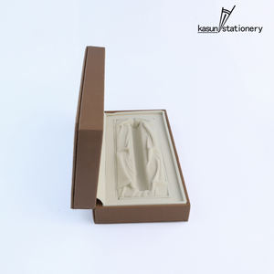 Boîte à stylos en cuir PU marron grand étui lourd de haute qualité pour l'emballage - Product Image 4