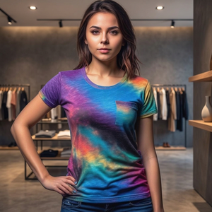 Camiseta de Verano al por Mayor de 180 Gramos, 100% Algodón, Cuello Redondo, Ecológica para Mujer, Alta Calidad de Fábrica a Precio Económico - Product Image 3