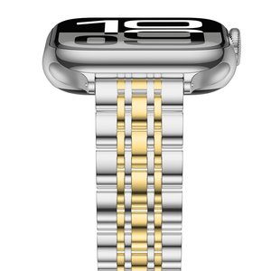<span class=keywords><strong>Bracelet</strong></span> de montre en acier inoxydable poli fin 46 mm 42 mm pour <span class=keywords><strong>Apple</strong></span> <span class=keywords><strong>Watch</strong></span> <span class=keywords><strong>Ultra</strong></span> 3 2 Series 11 10 9 SE 3 2, <span class=keywords><strong>bracelet</strong></span> à maillons métalliques pour femmes - Product Image 4