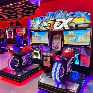 Console de jeu vidéo de course interactive 3D, style arcade rétro classique, à monnayeur, avec fonctionnalités sportives complètes et de conduite ultra-émotive - Product Image 4