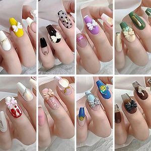 100 pièces été Kawaii nœud papillon Nail Art charmes belle fée résine ruban nœud Nail Art décoration Flatback nœud papillon manucure pièces - Product Image 4