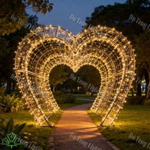 Instalaciones de Luces Románticas en Forma de Corazón que Brindan un Espacio Fotográfico Compartible para Patios de Hoteles y Plazas Comerciales - Product Image 4