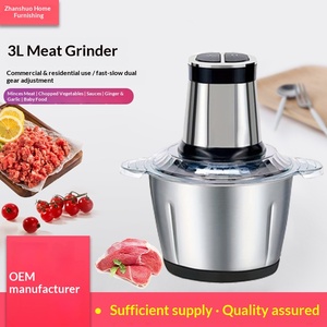 Máy xay thịt điện công suất lớn 2L 3L với lưỡi dao bằng thép không gỉ 304, dùng cho nhà hàng & gia đình, động cơ AC mạnh mẽ - Product Image 3