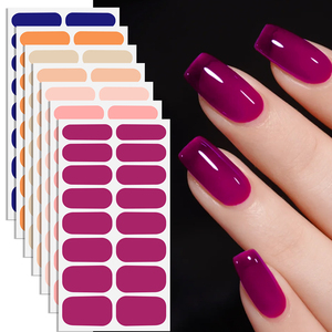 Zhengxiang Manufacturer Wholesale <strong>Nail</strong> Products Women Custom <strong>Designer</strong> Wine <strong>Red</strong> <strong>Nail</strong> Polish Strips Art Stickers <strong>Nail</strong> Wraps - Product Image 4