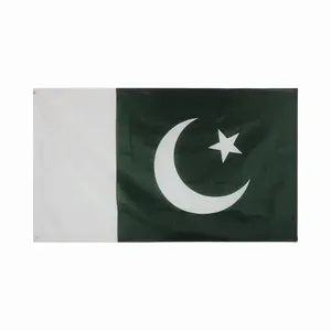 Bandera de <span class=keywords><strong>Pakistán</strong></span> de Poliéster de 3x5 Pies con Impresión Digital, Banderas de la República Islámica de <span class=keywords><strong>Pakistán</strong></span> - Product Image 2