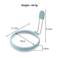 Anneau d'œuf en silicone bicolore-Moule à frire antiadhésif pour œufs, crêpes et sandwichs de forme parfaite, outil de cuisine polyvalent