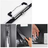 Superficie de PVC carpeta Carpeta de archivo de cartón de lugar A4 de papel Multi-función gerente Clip sesión Informe del tablero de Clip