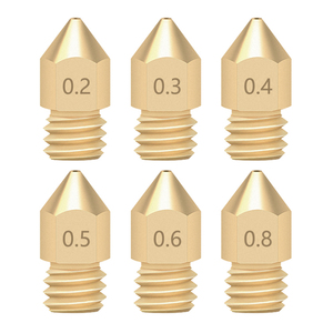 TWOTREES 5/10PCS Mk8 Buse 1.75MM pour <span class=keywords><strong>imprimante</strong></span> 3D CR10 <span class=keywords><strong>CR10S</strong></span> Ender-3 Pro Extruder Buse en laiton 0.2/0.3/0.4/0.5/0.6/0.8mm - Product Image 1