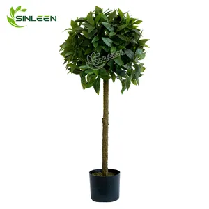Hoja de Laurel Artificial pequeña planta en maceta Mini plantas de bonsái decorativas Shenzhen árboles de plástico verde árbol de laurel