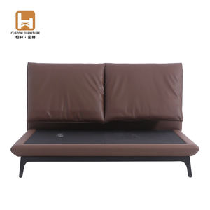 Lit <span class=keywords><strong>avec</strong></span> <span class=keywords><strong>sommier</strong></span> en bois de bouleau et cuir microfibre écologique, moderne, luxueux, confortable, personnalisé pour hôtel, appartement, villa, maison - Product Image 1