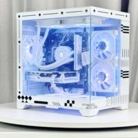 Boîtier de PC Gamer CS GO Mini-ITX Vertical en Alliage d'Aluminium avec Panneau Latéral Transparent Personnalisable
