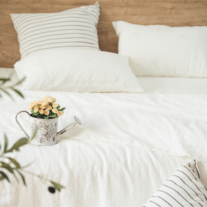 <span class=keywords><strong>Lenzuola</strong></span> in Lino 100% 180X200 con Ricamo, Set Biancheria da Letto in Lino - Product Image 4