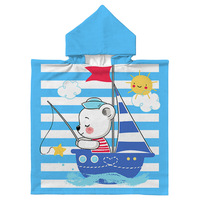 Serviette de bain poncho enfant personnalisée en microfibre éponge à séchage rapide, mignonne et portable