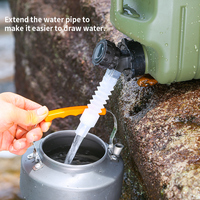 Seau à eau carré d'extérieur en PE de qualité alimentaire avec robinet et couvercle, conteneur d'eau pour le camping, réservoir d'eau