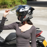 Casques de moto ouverts MY ABS, vente directe d'usine OEM, fermeture à dégagement rapide, homologués ECE, toutes saisons, pour la protection du corps