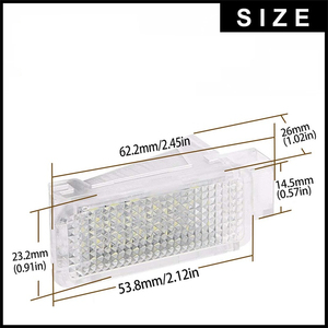 2 pz. Luci LED 12V 3W per interni auto, luci di benvenuto per sedili compatibili con Audi A2, A3, S3, A4, B5, B6, B7, B8, RS4, A5, S5, A6, S6, C5, C6, A7, A8, Q5, Q7, TT, TTS - Product Image 5
