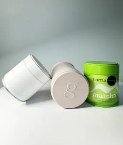 Empty 30g Matcha Powder Round Tin Can With Screw Lid