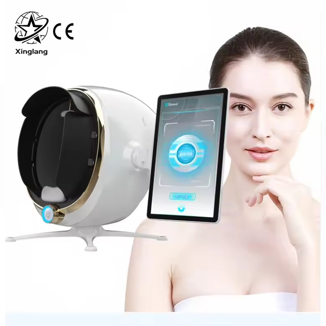 Most Advanced UV Skin Analyzer Machine 3D Face Test Camera Diagnosis Smart Mirror with LED Light Source Skin Tester Analyzer