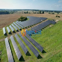 Structure de montage solaire au sol HQ en acier C/U avec revêtement ZAM, excellente résistance à la corrosion, pour pieux de fouloir C1~C5