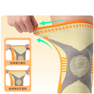 通気性膝サポート圧縮膝スリーブブレースシリコンパッド付き二国間ステースポーツパフォーマンス向上 - Product Image 3