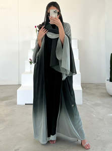 Vestido largo hasta el suelo Leduo personalizado de verano con cambio gradual de color, estilo holgado, Abaya para musulmanas. - Product Image 2