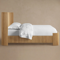 Lit en chêne massif de haute qualité, design moderne, lit extra large, lit grand format, adapté aux meubles de chambre à coucher