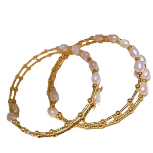 Pulsera de Doble Círculo de Diseño Original, Joyería de Perlas de Agua Dulce de Princesa Sirena, Nuevo Producto de Estilo Chino INS - Product Image 5