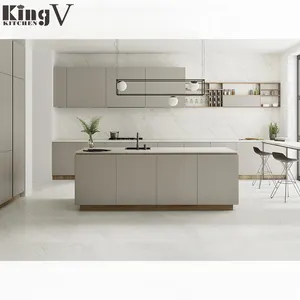 Kingv Küche Designs Moderne Luxus helle Farbe Küchen schränke mit Stone Island, Günstige Preis aktion made in China