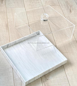 아크릴 대리석 Lucite 광장 디저트 트레이 커버 - Product Image 2