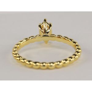 2024 Private Label Fine Design Bijoux Bague Plaqué Or Bague Moissanite blanche pour Fiançailles - Product Image 5