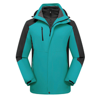 Chaqueta de Esquí Impermeable 3 en 1 Unisex de Alta Calidad, Transpirable, Cortavientos, para Montañismo al Aire Libre, con Capucha