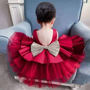 Vestidos para Niñas, Vestido de Princesa sin Mangas para Niñas, Vestido de Fiesta con Diseño de Pastel - Product Image 4