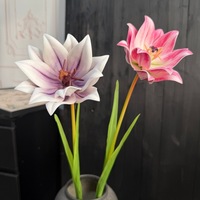 Bunga Ixora Artificial PPS New Real Touch 70cm untuk Dekorasi Rangkaian Bunga Meja Pernikahan
