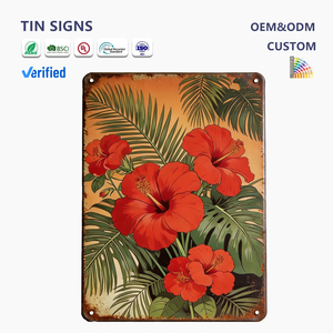 Letreros Metálicos Vintage con Diseños Florales y Botánicos, Decoración de Pared Retro para Hogar y Jardín, Personalizados OEM ODM - Product Image 3