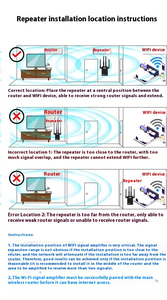 Repetidor <span class=keywords><strong>Wifi</strong></span> de 300Mbps, 2,4 Ghz, <span class=keywords><strong>amplificador</strong></span> <span class=keywords><strong>WiFi</strong></span> doméstico, compatible con conectar dispositivos de red domésticos, modo repetidor AP, dispositivo de refuerzo de red - Product Image 6