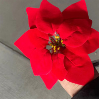 Poinsettia Rouges Bunga Sutra Pabrik Bunga Murah Harga Grosir Tanaman Palsu Poinsettia Bunga Dekoratif