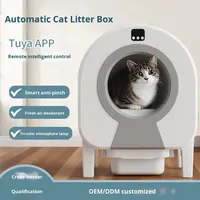 Litière intelligente pour chat WF, forme carrée, nettoyage entièrement automatique, ramassage des excréments, désodorisation à l'air frais, écologique, en plastique PP, 68L
